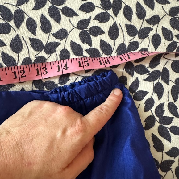 Vintage Blue Embroidered Gold Sequins Paisley All Over Embellished Trim Skirt - Picture 14 of 15